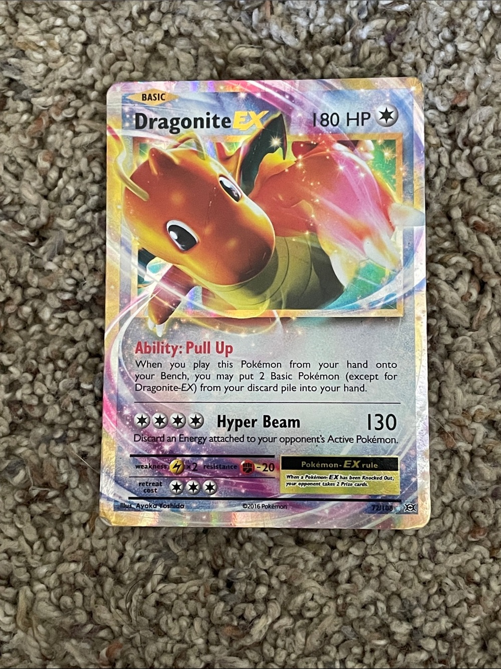 Pokémon Company Dragonite ex 90/97 Dragon Ultra Rare Holo 150 HP English